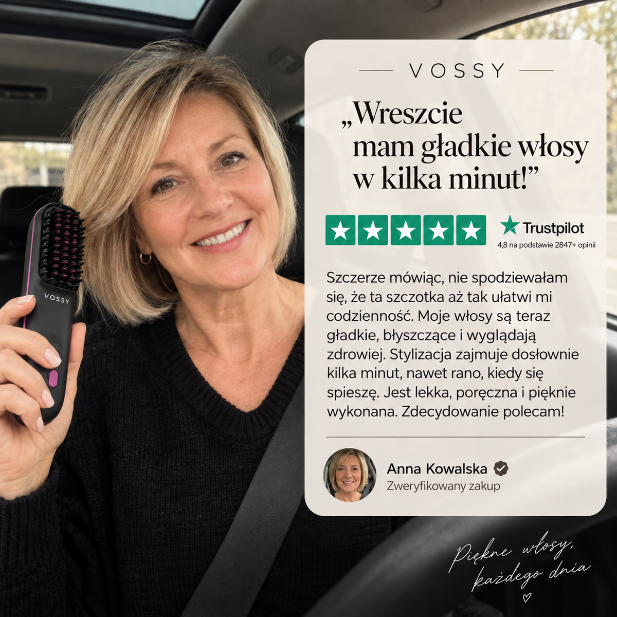 VOSSY Pro 2.0. - Szczotka do stylizacji krótkich włosów